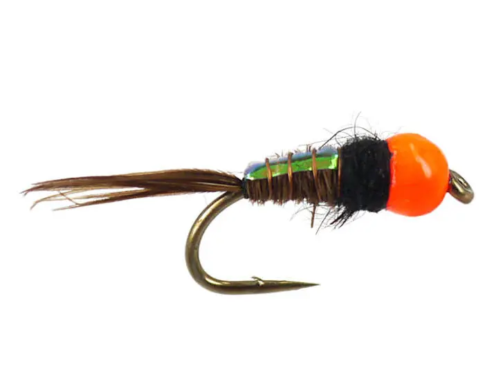 TG Tinsel Pheasant Hot Orange Nymph 16