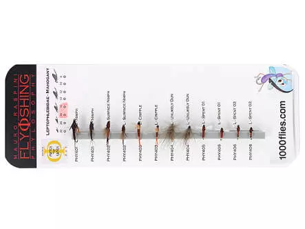 Set Leptophlebiidae (Mahogany) - XS - 12 moscas