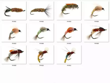 Set Trichoptera (Larve - Pupe - Emerger) - L - 11 moscas