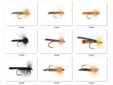 Set Trichoptera (Adult Sedge) - M - 9 moscas
