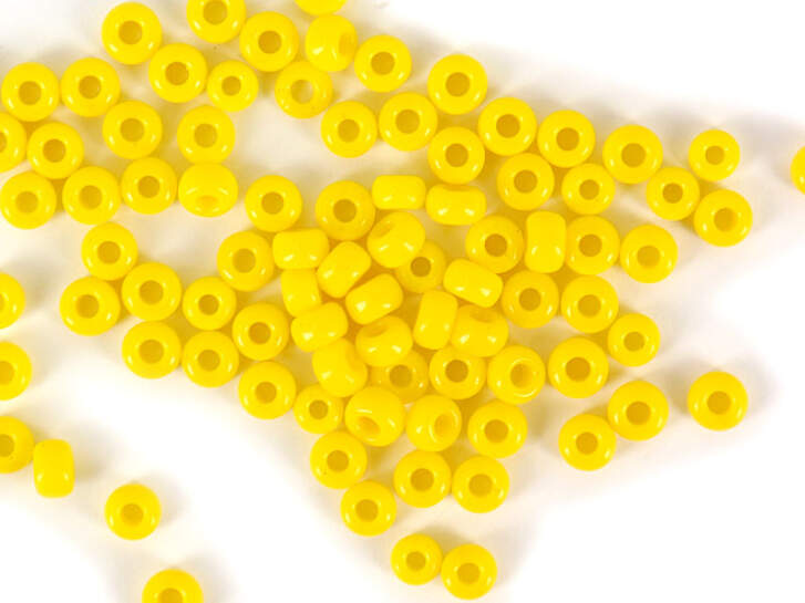JAPANESE OPAQUE GLASS BEADS hotfly - 2,2 mm - 150 pc. - yellow