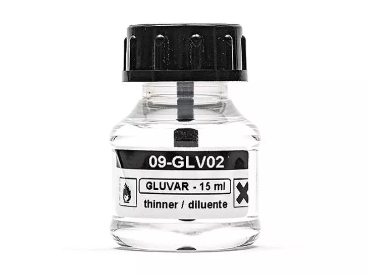 Diluyente para barniz premium GLUVAR hotfly - 15 ml