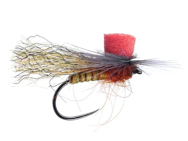 Repfiber High Viz Caddis BL Red Post 12
