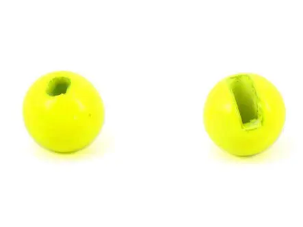 Bolas tungsteno con ranura - FLUO AMARILLO - 10 pcas.