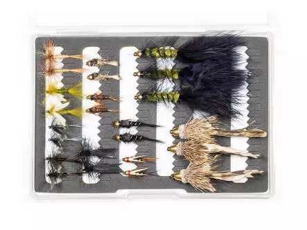 Selección moscas TRUCHA STANDARD - 24 moscas con caja