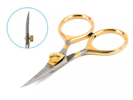 Tijera hotfly RAZOR GOLD CURVED - 4.00"