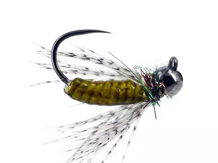 FC Hackled Jig Olive Black BL TG