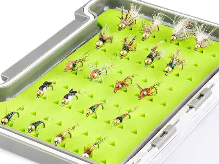 Selección moscas hotfly TUNGSTEN NYMPHS EVO LTD - 20 moscas BL con caja