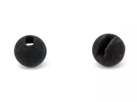 Bolas tungsteno con ranura - MATT BLACK - 10 pcas.