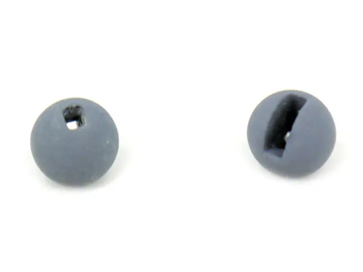 Bolas tungsteno con ranura - MATT GREY - 10 pcas. - 4,0 mm