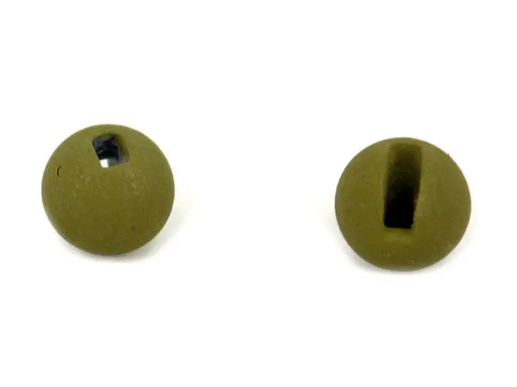 Bolas tungsteno con ranura - MATT OLIVE - 100 pcas. - 3,0 mm