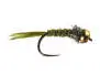 Tiny Olive Pheasant Nymph Brass Bead BL 14