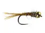 Tiny Yellow Pheasant Nymph Brass Bead BL 14