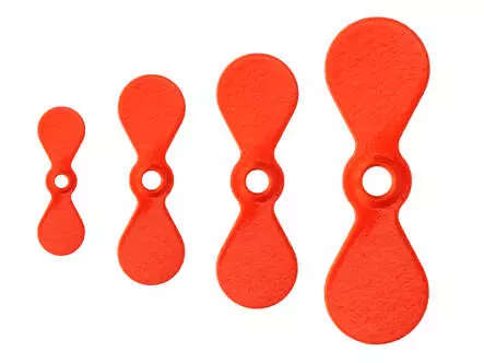 Helices spinfly TURBOPROP hotfly - FLUO ORANGE - 10 pcas.
