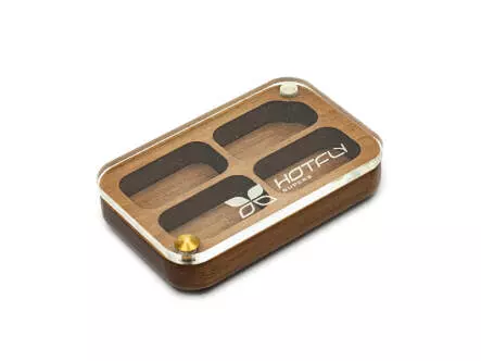 Caja de moscas hotfly NUTLUX MIDGE 4 GLASS