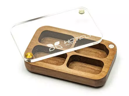 Caja de moscas hotfly NUTLUX MIDGE 4 GLASS