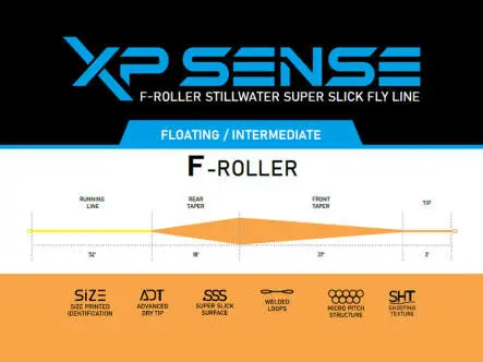 Línea mosca XP SENSE F-ROLLER DISTANCE lmf - WF - 33,5m