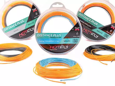 Línea mosca DISTANCE PLUS hotfly - 41m - WF