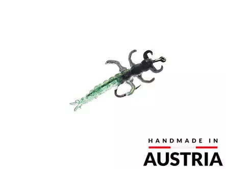 Larva tricóptero - Rhyacophila - verde - 20 mm