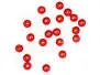 GIANT GLASS BEADS hotfly - 4,5 mm - 20 pc. - red