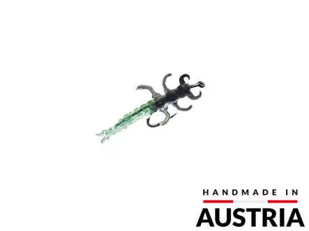 Larva tricóptero - Rhyacophila - verde - 15 mm