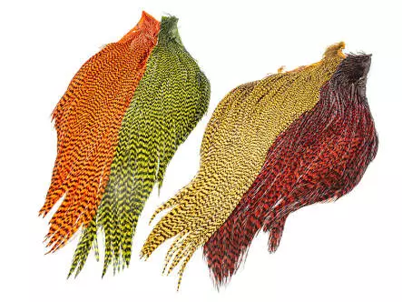 4 MEDIOS CUELLO DE GALLO hareline - tyers 4 color dyed...