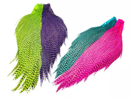 4 MEDIOS CUELLO DE GALLO hareline - tyers 4 color dyed...