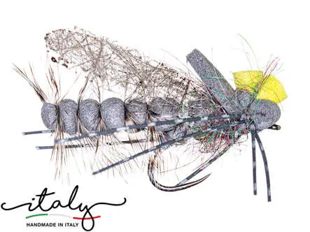 Large Grey Caddis Spinfly - 0,60 g - 3 cm - anzuelo tam. 8