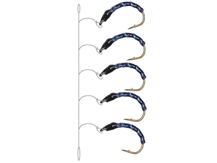 Camolera Corégono - Fluorocar. 0,18 mm - DARK PURPLE + BLUE PEARL RIB 16